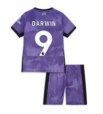 Liverpool Darwin Nunez #9 Tredje Kläder Barn 2023-24 Kortärmad (+ Korta byxor)